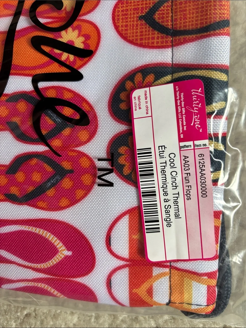 Bright Flip-Flop Print Party Table Cover by - Pink & Orange
